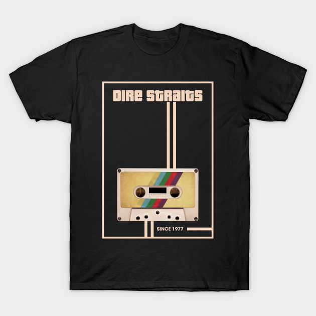 Dire Straits Music Retro Cassette Tape T-Shirt by Computer Science